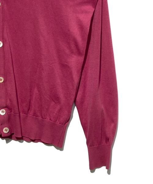 JOHN SMEDLEY（ジョンスメドレー）JOHN SMEDLEY (ジョンスメドレー) ニットカーディガン ピンク サイズ:Ｓの古着・服飾アイテム
