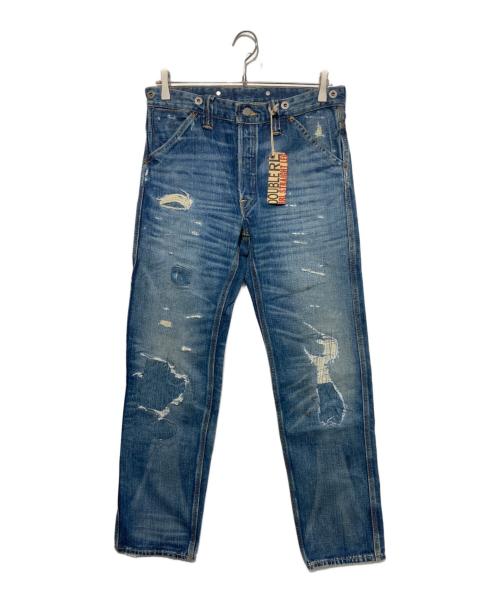 RRL（ダブルアールエル）RRL (ダブルアールエル) STRAIGHT FIT BRAYTON DISTRESSED JEANS インディゴ サイズ:W29 L30の古着・服飾アイテム