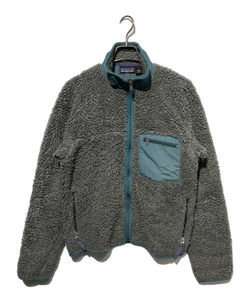 Patagonia（パタゴニア）Patagonia (パタゴニア) クラシックレトロカーディガン グレー×グリーン サイズ:Sの古着・服飾アイテム