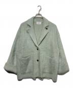 CLANEクラネ）の古着「ANGOLA TAILORED KNIT JACKET」｜グリーン