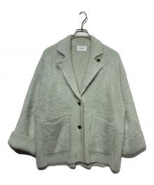 CLANE（クラネ）の古着「ANGOLA TAILORED KNIT JACKET」｜グリーン