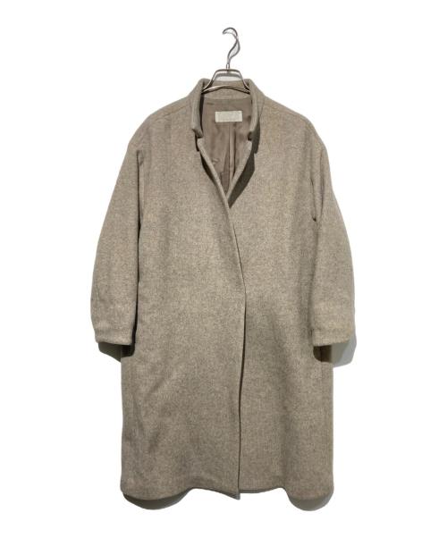 Plage（プラージュ）Plage (プラージュ) スタンドカラーヘリンボーンコート ベージュ サイズ:36の古着・服飾アイテム