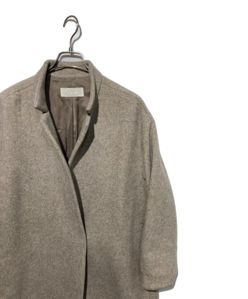 Plage（プラージュ）Plage (プラージュ) スタンドカラーヘリンボーンコート ベージュ サイズ:36の古着・服飾アイテム