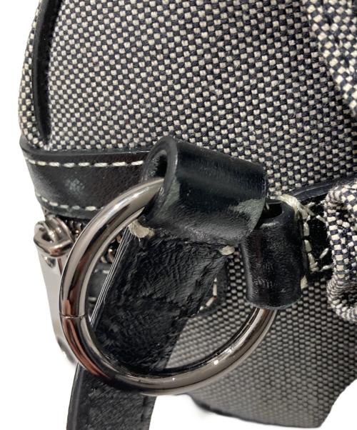 BURBERRY BLUE LABEL（バーバリー ブルー レーベル）BURBERRY BLUE LABEL (バーバリーロンドンブルーレーベル) ミニボストンバッグ グレー×ブラックの古着・服飾アイテム