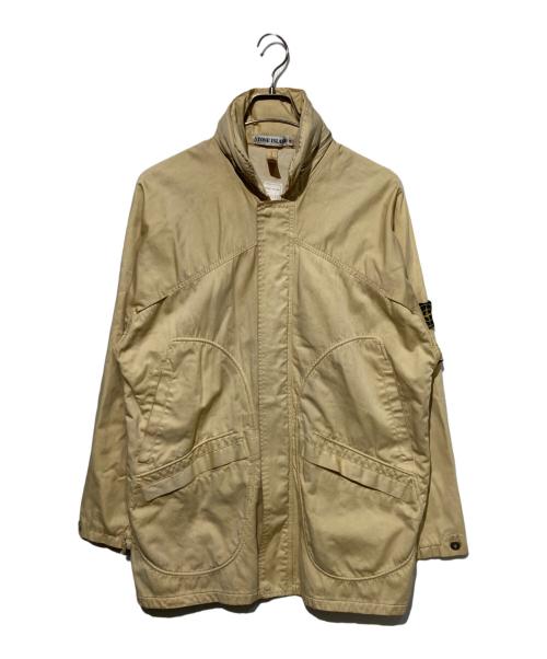 STONE ISLAND（ストーンアイランド）STONE ISLAND (ストーンアイランド) ガーメントダイフーデットジャケット ベージュ サイズ:Mの古着・服飾アイテム