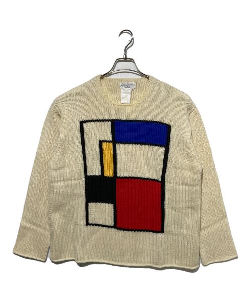 Yohji Yamamoto pour homme（ヨウジヤマモト プールオム）Yohji Yamamoto pour homme (ヨウジヤマモト プールオム) ローゲージニット アイボリー サイズ:Mの古着・服飾アイテム