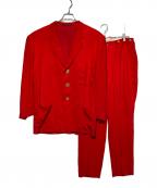 Yohji Yamamoto pour hommeヨウジヤマモト プールオム）の古着「セットアップスーツ」｜レッド