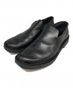 Yohji Yamamoto pour hommeヨウジヤマモト プールオム）の古着「レザースリッポン」｜ブラック