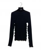 ENFOLDエンフォルド）の古着「MELLOW RIB LONG-SLEEVES T-SHIRT」｜ブラック