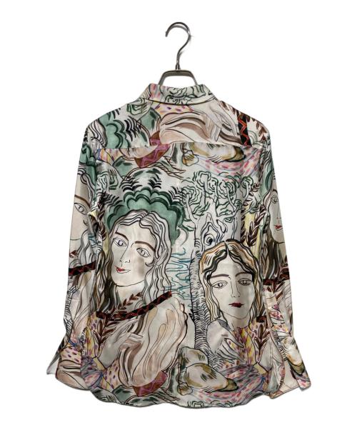 3.1 phillip lim（スリーワンフィリップリム）3.1 phillip lim (スリーワンフィリップリム) 総柄シルクシャツ ベージュ サイズ:2の古着・服飾アイテム