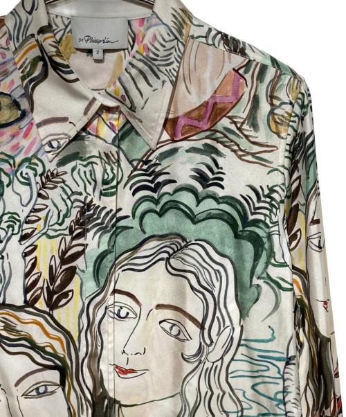 3.1 phillip lim（スリーワンフィリップリム）3.1 phillip lim (スリーワンフィリップリム) 総柄シルクシャツ ベージュ サイズ:2の古着・服飾アイテム