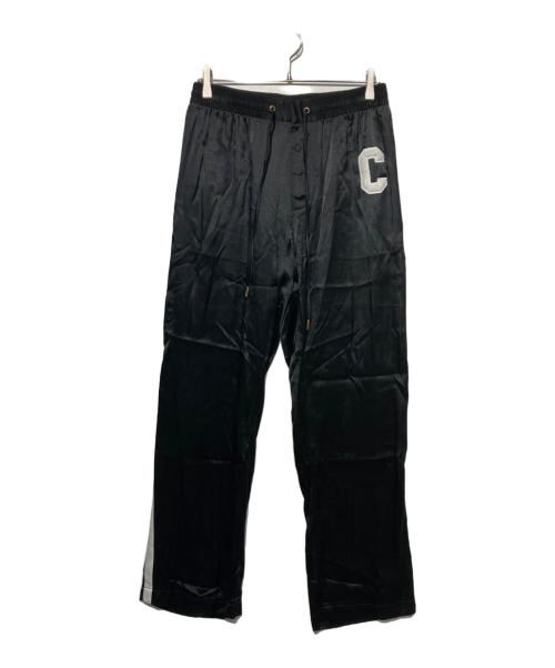 CELINE（セリーヌ）CELINE (セリーヌ) サテンサイドラインアスレチックロングパンツ ブラック サイズ:38の古着・服飾アイテム