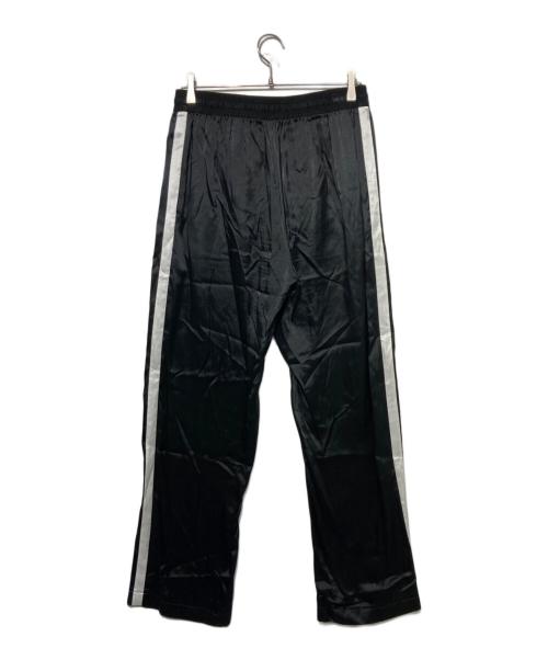 CELINE（セリーヌ）CELINE (セリーヌ) サテンサイドラインアスレチックロングパンツ ブラック サイズ:38の古着・服飾アイテム