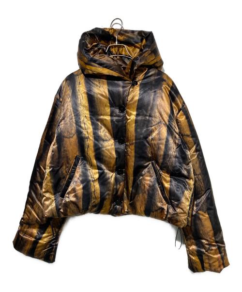 MM6 Maison Margiela（エムエムシックスメゾンマルジェラ）MM6 Maison Margiela (エムエムシックスメゾンマルジェラ) ファープリントダウンジャケット ブラウン サイズ:38の古着・服飾アイテム