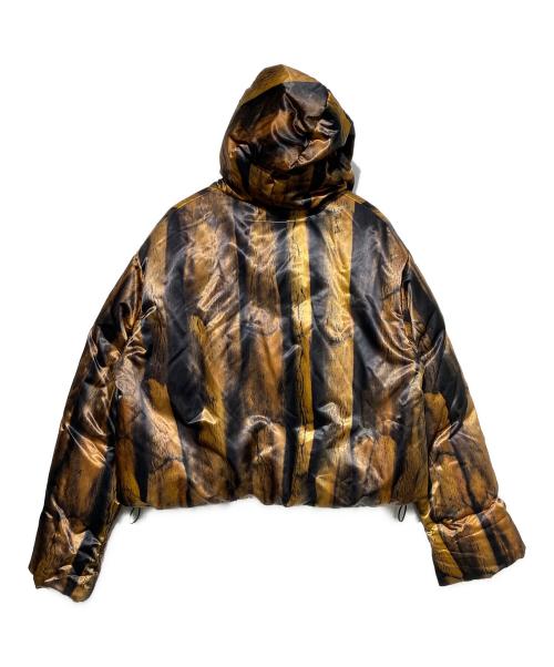 MM6 Maison Margiela（エムエムシックスメゾンマルジェラ）MM6 Maison Margiela (エムエムシックスメゾンマルジェラ) ファープリントダウンジャケット ブラウン サイズ:38の古着・服飾アイテム