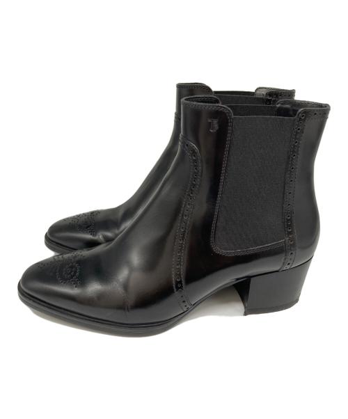 TOD'S（トッズ）TOD'S (トッズ) チェルシーアンクルショートブーツ ブラック サイズ:36の古着・服飾アイテム