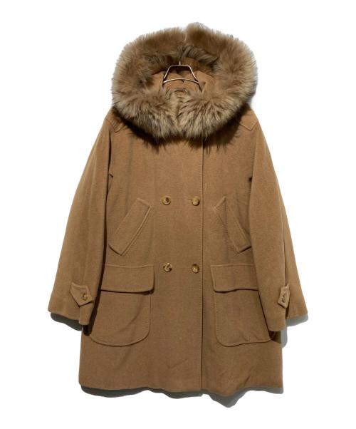 MaxMara（マックスマーラ）MaxMara (マックスマーラ) キャメルファーコート ブラウン サイズ:42の古着・服飾アイテム