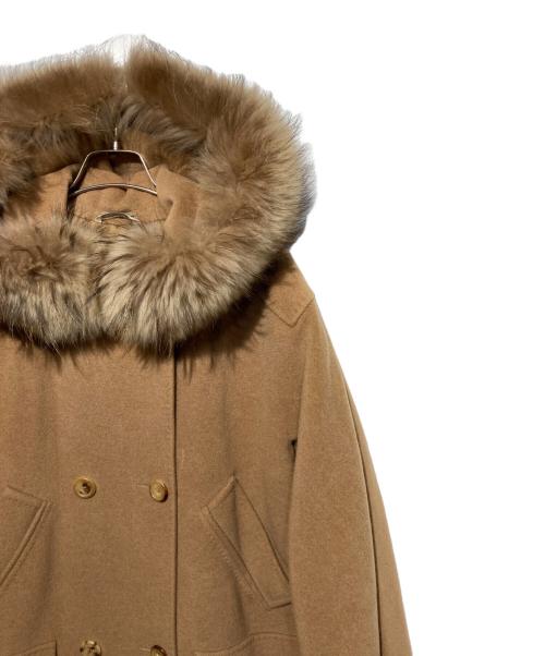 MaxMara（マックスマーラ）MaxMara (マックスマーラ) キャメルファーコート ブラウン サイズ:42の古着・服飾アイテム
