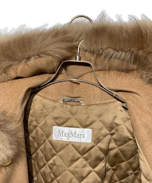 MaxMara（マックスマーラ）MaxMara (マックスマーラ) キャメルファーコート ブラウン サイズ:42の古着・服飾アイテム