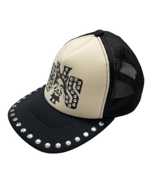 Hysteric Glamour（ヒステリックグラマー）Hysteric Glamour (ヒステリックグラマー) SEE NO EVILスタッズメッシュキャップ ブラックの古着・服飾アイテム