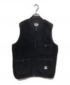 PALACEパレス）の古着「CHAPPING ARMS TOP フリースベスト」｜ブラック