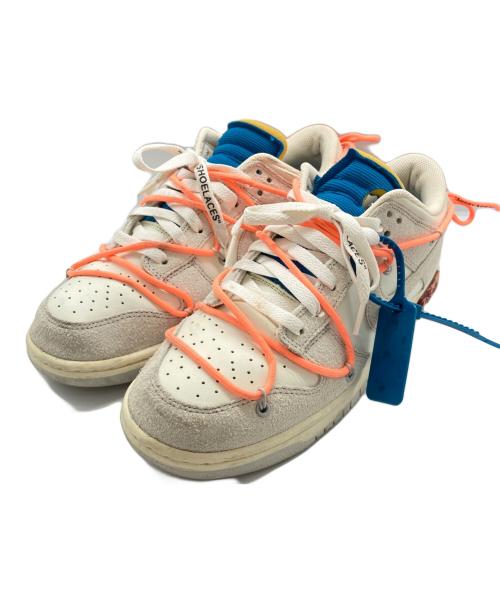 NIKE（ナイキ）NIKE (ナイキ) OFFWHITE (オフホワイト) Dunk Low 1 OF 50 ローカットスニーカー ホワイト×グレー サイズ:27㎝の古着・服飾アイテム