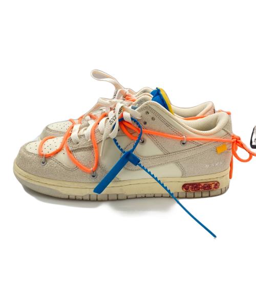NIKE（ナイキ）NIKE (ナイキ) OFFWHITE (オフホワイト) Dunk Low 1 OF 50 ローカットスニーカー ホワイト×グレー サイズ:27㎝の古着・服飾アイテム