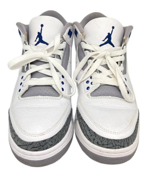 NIKE（ナイキ）NIKE (ナイキ) Air Jordan 3 Retro ハイカットスニーカー ホワイト×グレー サイズ:27㎝の古着・服飾アイテム