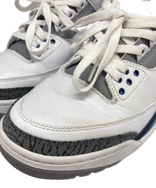 NIKE（ナイキ）NIKE (ナイキ) Air Jordan 3 Retro ハイカットスニーカー ホワイト×グレー サイズ:27㎝の古着・服飾アイテム