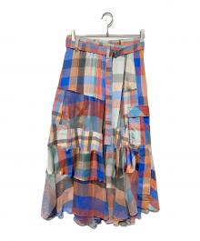 sacai（サカイ）の古着「Patchwork Plaid Skirt」｜マルチカラー