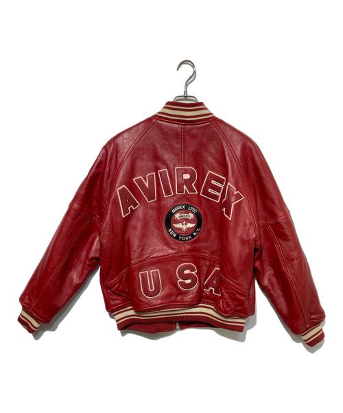 AVIREX（アヴィレックス）AVIREX (アヴィレックス) VARSITY JACKET レッド サイズ:Sの古着・服飾アイテム