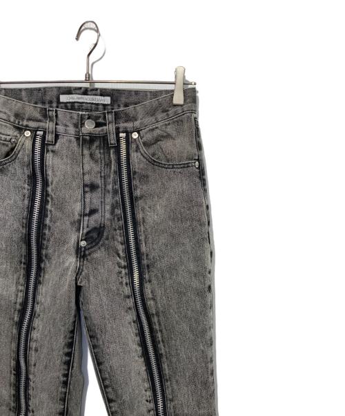 JOHN LAWRENCE SULLIVAN（ジョン ローレンス サリバン）JOHN LAWRENCE SULLIVAN (ジョン ローレンス サリバン) ブリーチデニムジップパンツ ブラック サイズ:44の古着・服飾アイテム