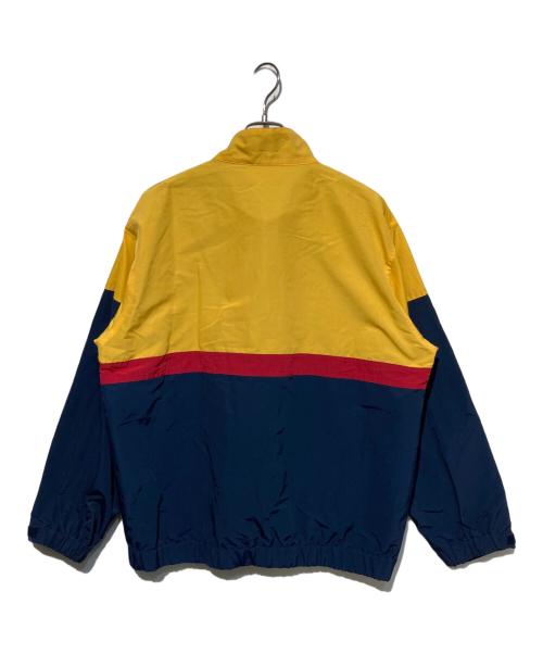 JohnUNDERCOVER（ジョンアンダーカバー）JohnUNDERCOVER (ジョンアンダーカバー) プリントジップブルゾン イエロー×ネイビー サイズ:3の古着・服飾アイテム