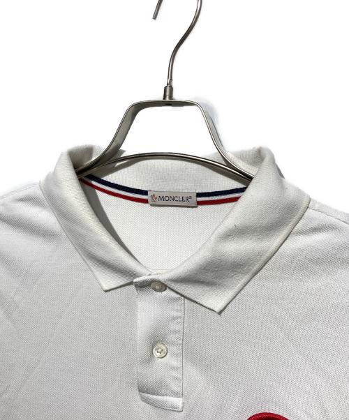 MONCLER（モンクレール）MONCLER (モンクレール) ポロシャツ ホワイト サイズ:Lの古着・服飾アイテム