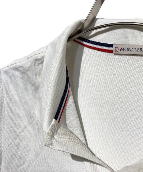 MONCLER（モンクレール）MONCLER (モンクレール) ポロシャツ ホワイト サイズ:Lの古着・服飾アイテム