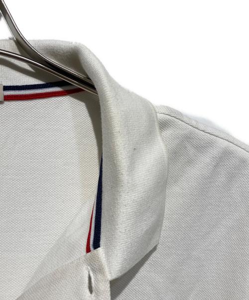 MONCLER（モンクレール）MONCLER (モンクレール) ポロシャツ ホワイト サイズ:Lの古着・服飾アイテム