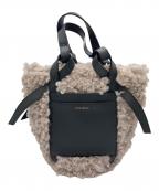 VIOLAd'OROヴィオラドーロ）の古着「ファーポケットツキトート」｜モカ