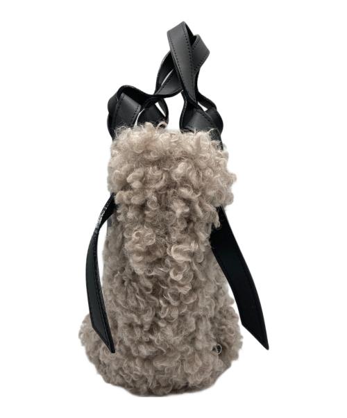 VIOLAd'ORO（ヴィオラドーロ）VIOLAd'ORO (ヴィオラドーロ) ファーポケットツキトート モカの古着・服飾アイテム