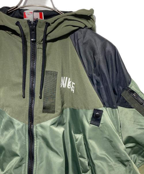 NIKE（ナイキ）NIKE (ナイキ) sacai (サカイ) Full zip HD jacket グリーン サイズ:Lの古着・服飾アイテム