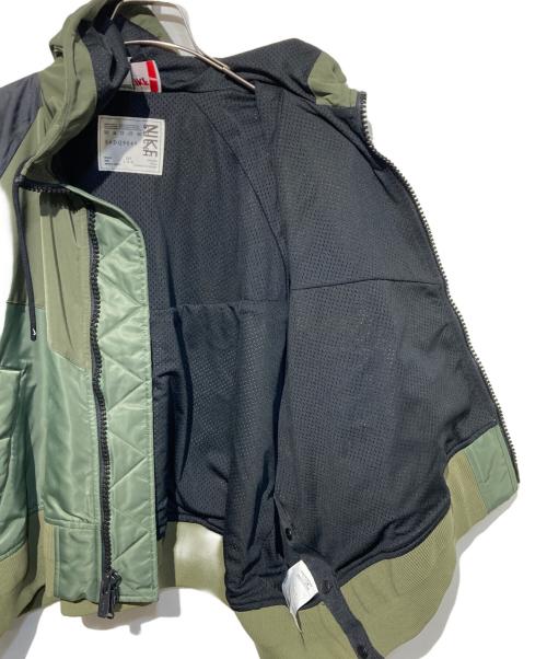 NIKE（ナイキ）NIKE (ナイキ) sacai (サカイ) Full zip HD jacket グリーン サイズ:Lの古着・服飾アイテム