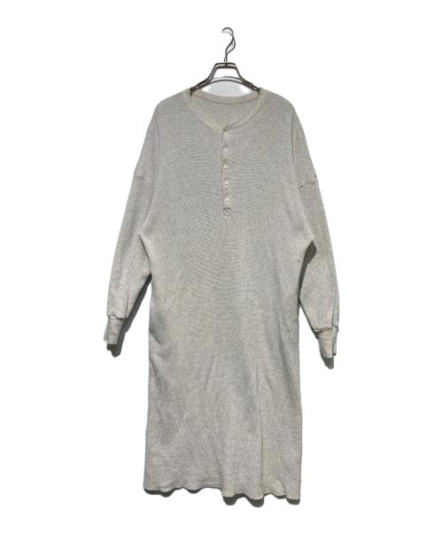 journal standard luxe（ジャーナルスタンダード ラックス）journal standard luxe (ジャーナルスタンダード ラックス) ワッフル ヘンリーN-ワンピース グレー サイズ:Freeの古着・服飾アイテム