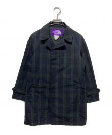 THE NORTHFACE PURPLELABEL（ザ・ノースフェイス パープルレーベル）の古着「チェックステンカラーコート」｜グリーン