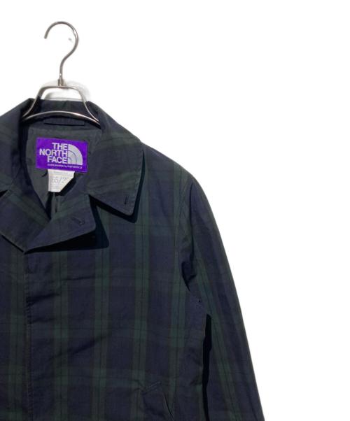 THE NORTHFACE PURPLELABEL（ザ・ノースフェイス パープルレーベル）THE NORTHFACE PURPLELABEL (ザ・ノースフェイス パープルレーベル) チェックステンカラーコート グリーン サイズ:Sの古着・服飾アイテム
