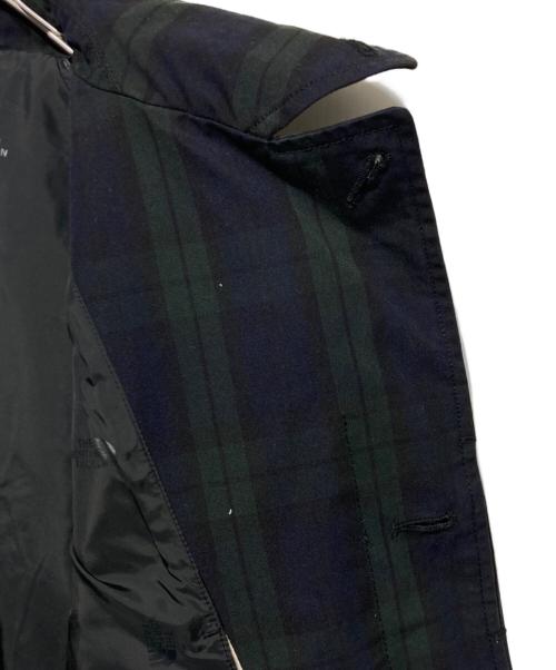 THE NORTHFACE PURPLELABEL（ザ・ノースフェイス パープルレーベル）THE NORTHFACE PURPLELABEL (ザ・ノースフェイス パープルレーベル) チェックステンカラーコート グリーン サイズ:Sの古着・服飾アイテム