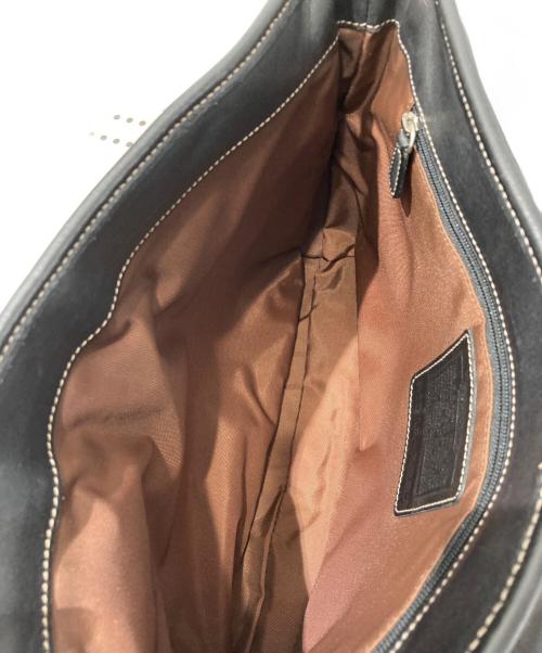 COACH（コーチ）COACH (コーチ) レザーショルダーバッグ ブラックの古着・服飾アイテム