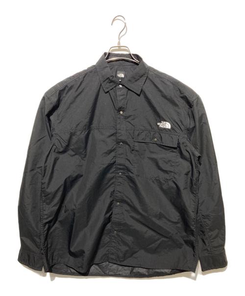 THE NORTH FACE（ザ ノース フェイス）THE NORTH FACE (ザ ノース フェイス) ロングスリーブヌプシシャツ ブラック サイズ:Ｌの古着・服飾アイテム