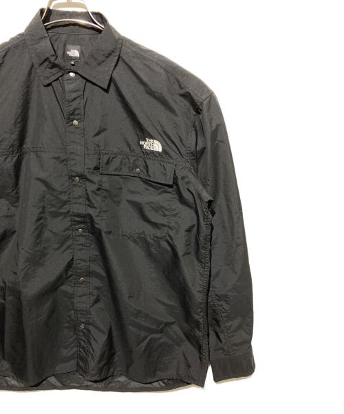 THE NORTH FACE（ザ ノース フェイス）THE NORTH FACE (ザ ノース フェイス) ロングスリーブヌプシシャツ ブラック サイズ:Ｌの古着・服飾アイテム
