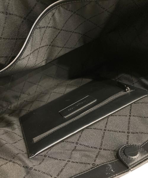 MICHAEL KORS（マイケル・コース）MICHAEL KORS (マイケル・コース) レザートートバッグ ブラックの古着・服飾アイテム