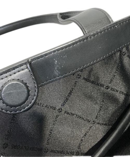 MICHAEL KORS（マイケル・コース）MICHAEL KORS (マイケル・コース) レザートートバッグ ブラックの古着・服飾アイテム
