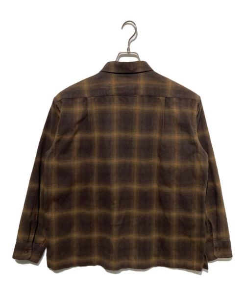 PENDLETON（ペンドルトン）PENDLETON (ペンドルトン) コットンシャギーオープンカラーシャツ ブラウン サイズ:Mの古着・服飾アイテム